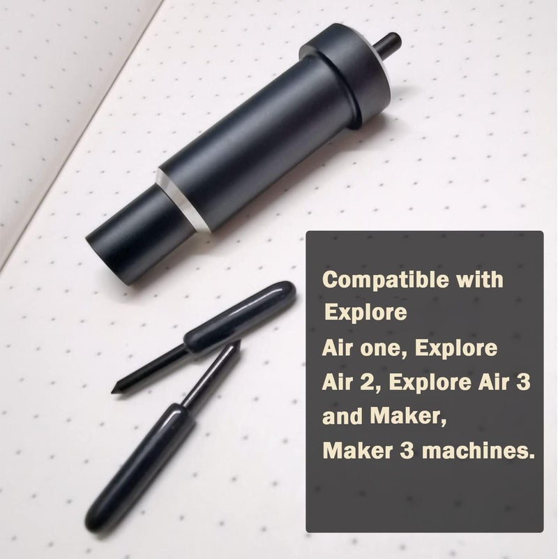 Niantime Deep Cut Blade and Housing Compatible with Cricut Maker, Replacement Deep point Blade Compatible with Air2/ Air3/ Maker/Maker 3 Cutting Machine (2 Deep Cut Blades & 1 Housing) - Image 3